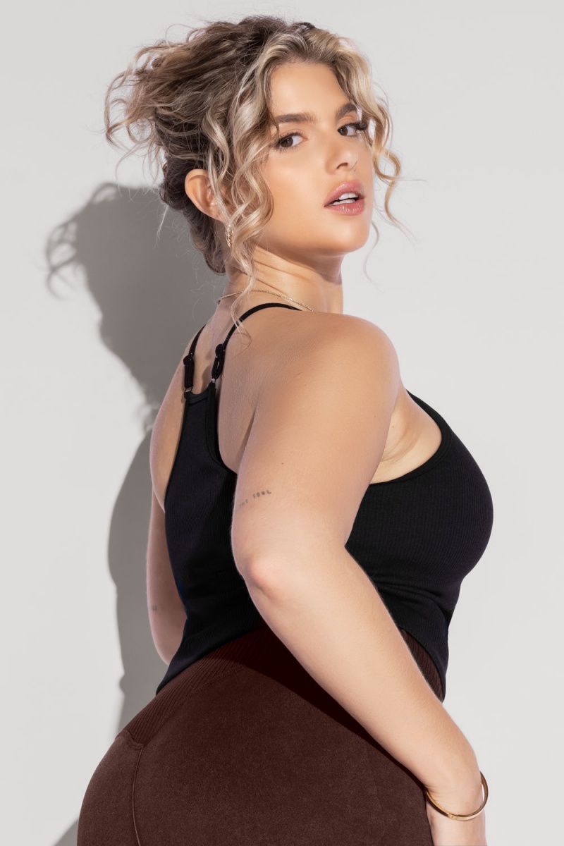 POPFLEX What's the Scoop Seamless Tank Černé | LAYS24516