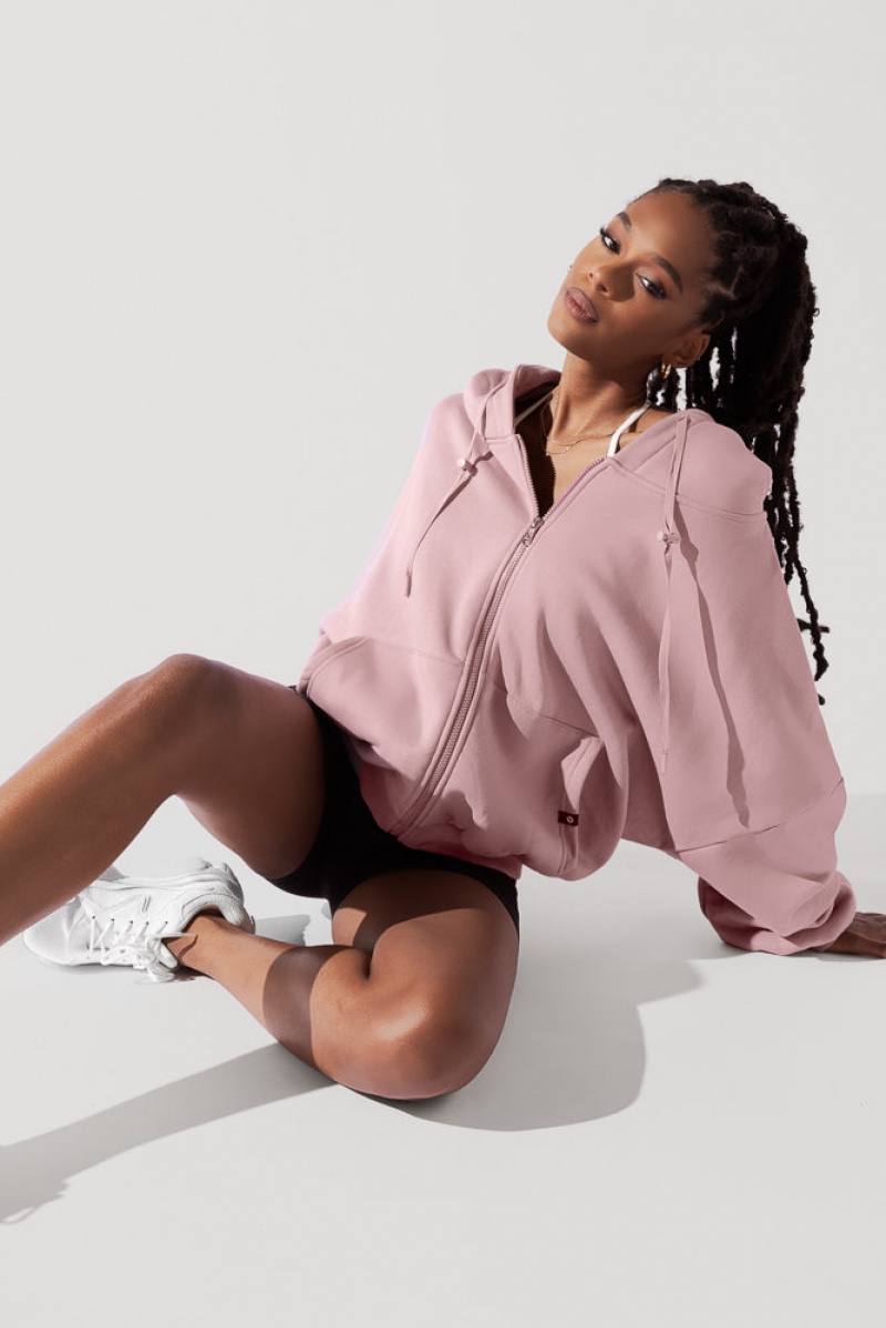POPFLEX Zip Cloud Hoodie Blush | JMAC04126