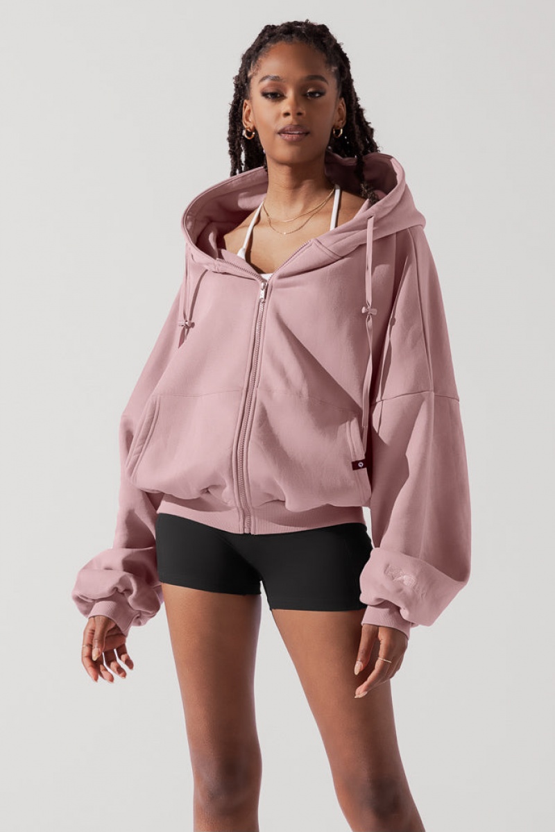 POPFLEX Zip Cloud Hoodie Blush | JMAC04126