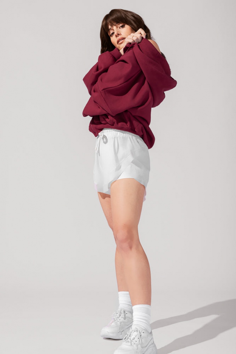 POPFLEX Zip Cloud Hoodie Crimson | GDHX74268