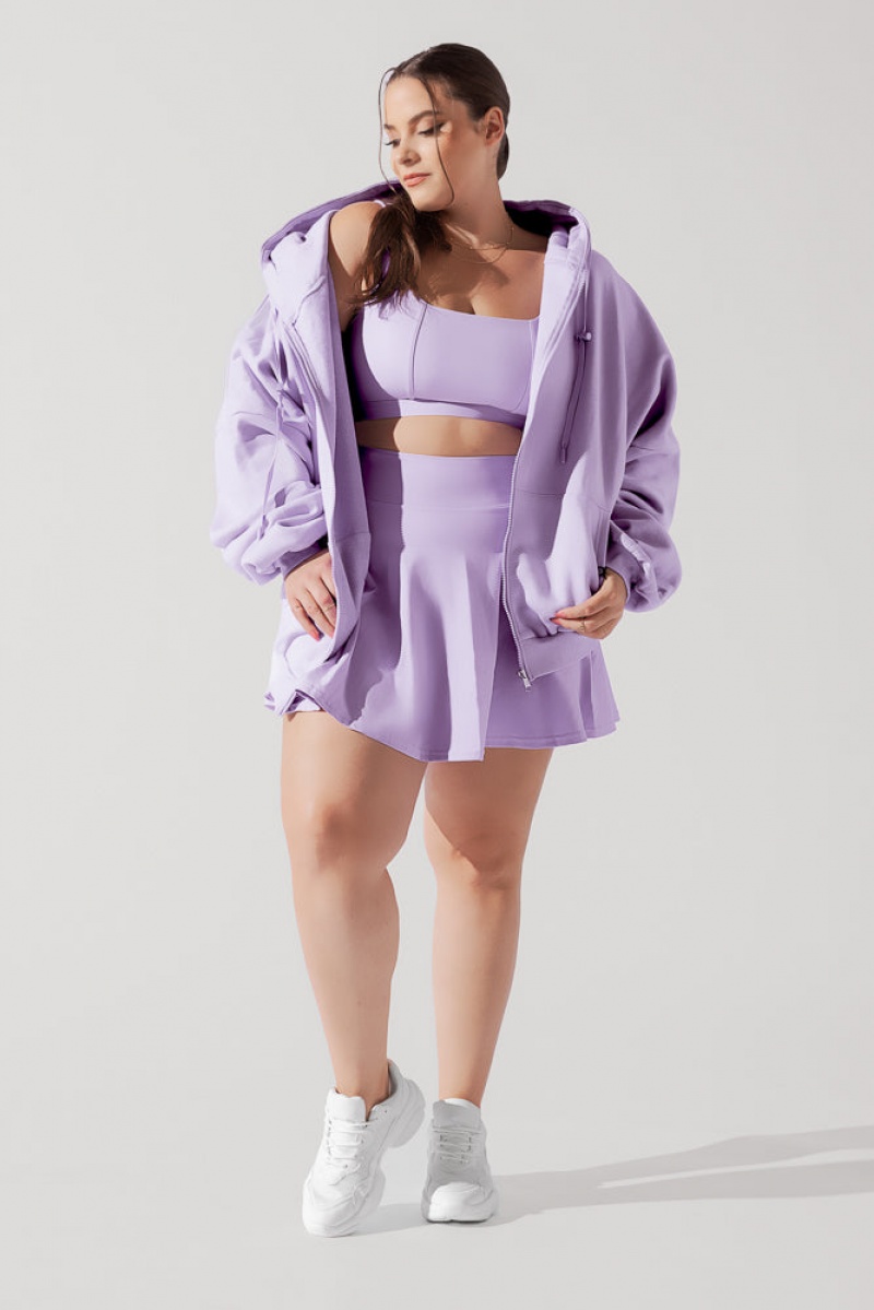 POPFLEX Zip Cloud Hoodie Levandule | MDSO01527