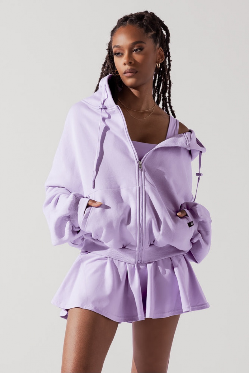 POPFLEX Zip Cloud Hoodie Levandule | MDSO01527