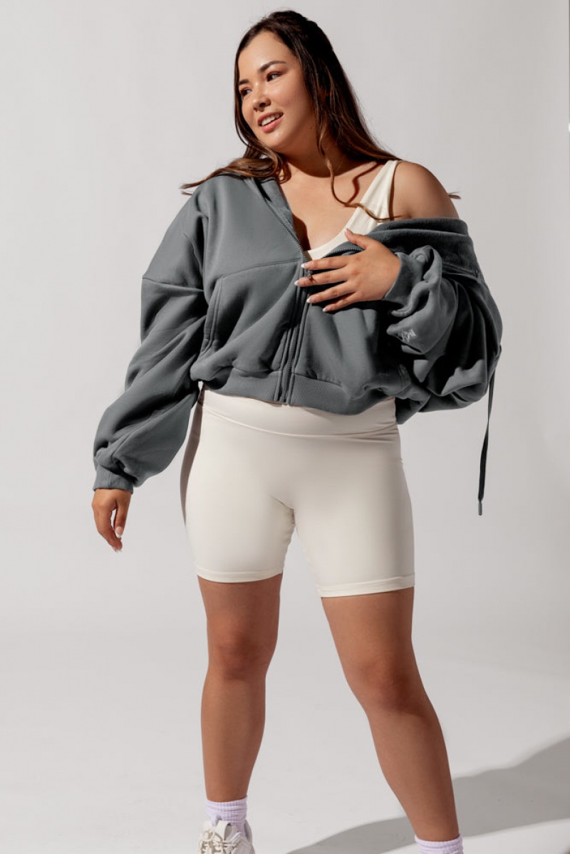 POPFLEX Zip Cloud Hoodie Smoke | PDKT52386
