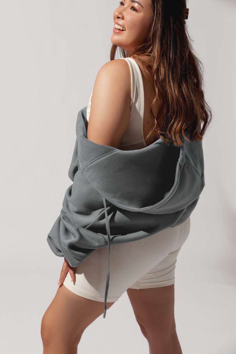 POPFLEX Zip Cloud Hoodie Smoke | PDKT52386