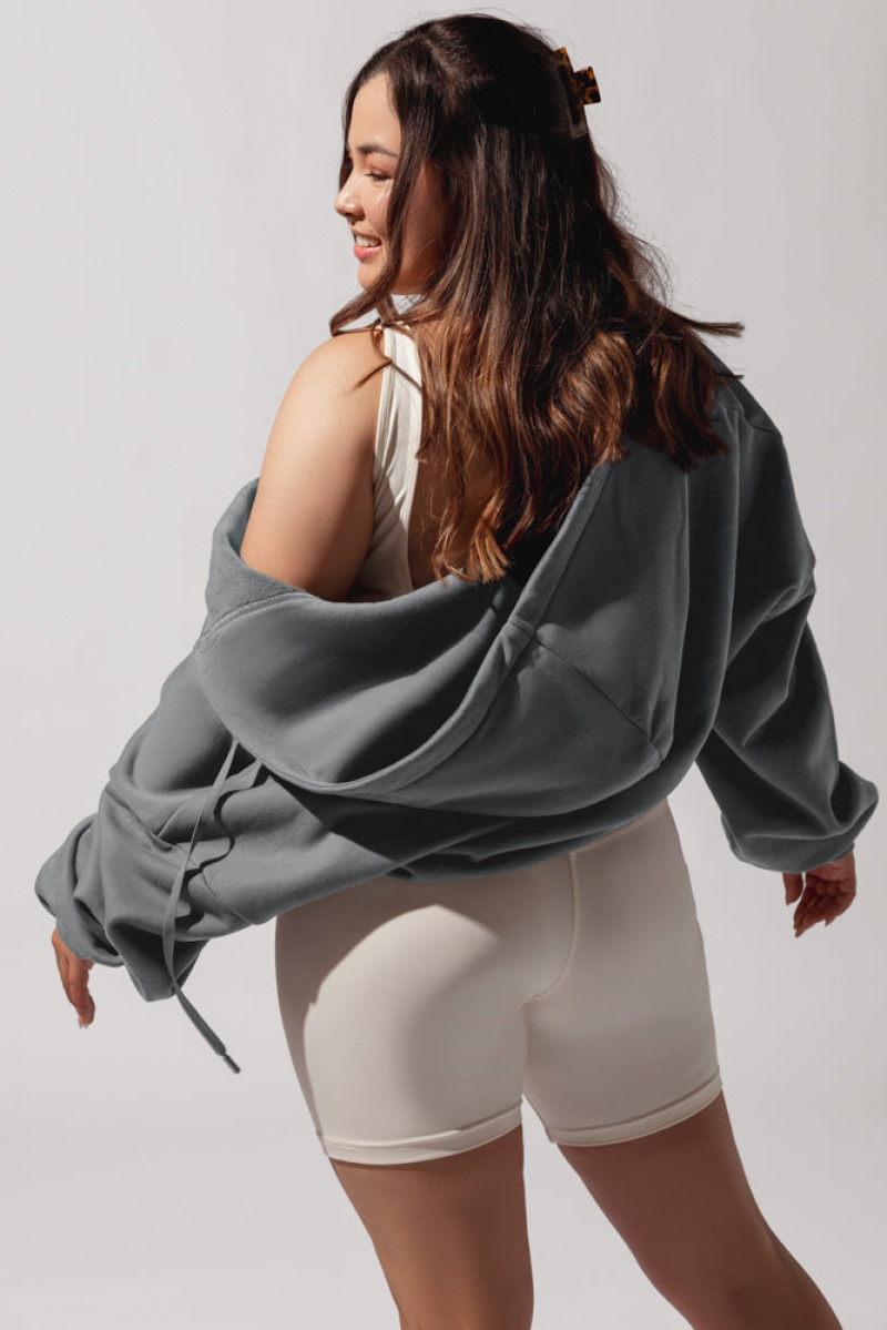 POPFLEX Zip Cloud Hoodie Smoke | PDKT52386
