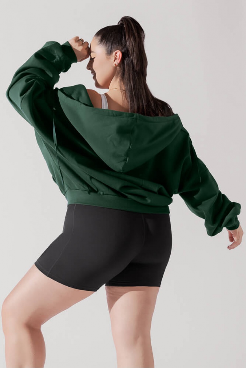 POPFLEX Zip Cloud Hoodie Zelene | LGSI62039