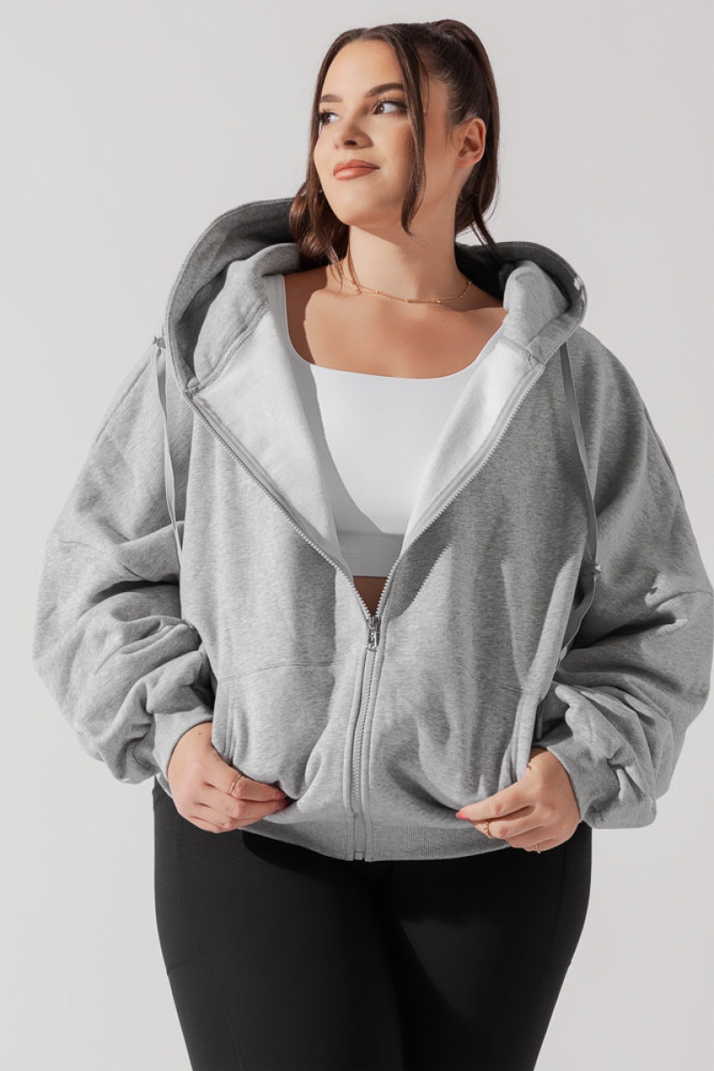 POPFLEX Zip Cloud Hoodie Šedé | NPSY05168